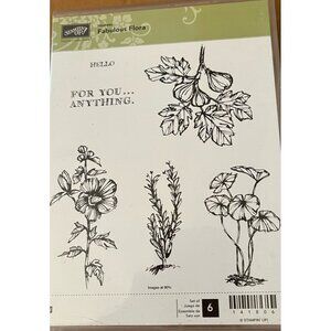 Stampin Up FABULOUS FLORA  Stamp Set Flowers Floral Leaves Stamps